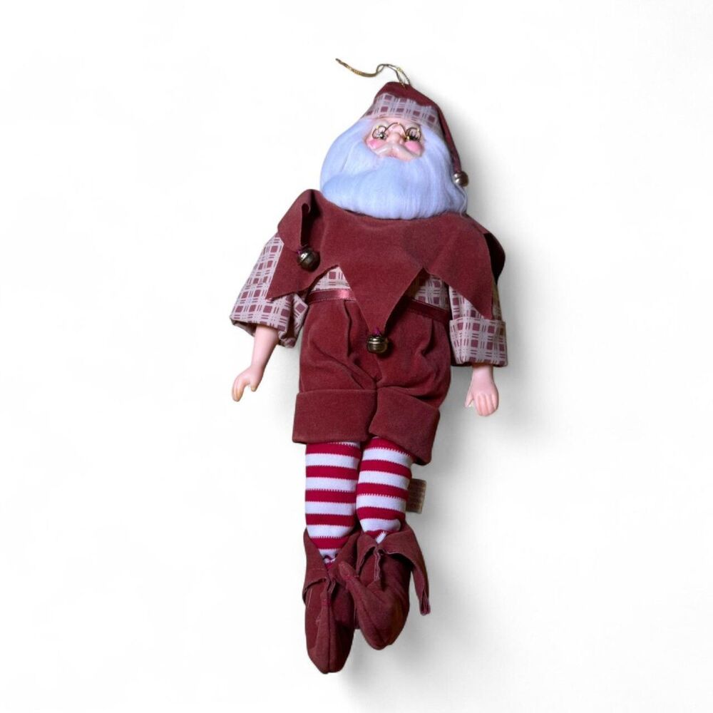 VTG Felt Santa Claus Christmas Figure Ornament Retro Holiday Decor Nostalgic